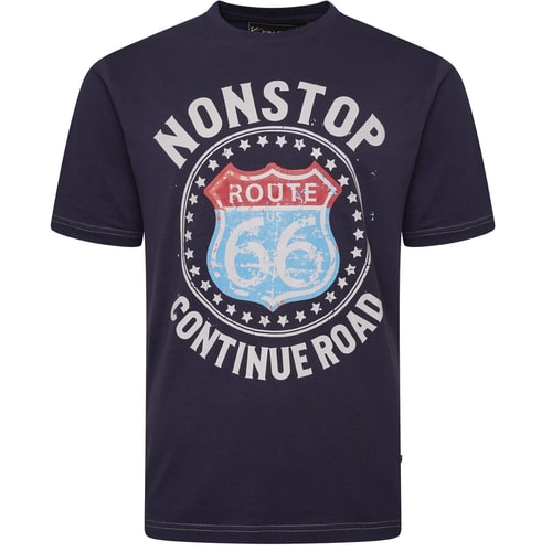 KAM Route 66 T-Shirt Navy